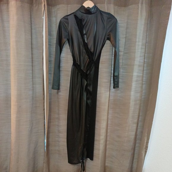 INC USA Dresses & Skirts - Women's Inc USA Black Sexy Cutout Lace Up Long Sleeve Maxi Dress Size Small